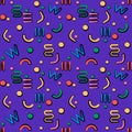 Vintage seamless pattern in retro color Royalty Free Stock Photo