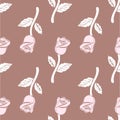 Vintage Seamless pattern roses. Royalty Free Stock Photo