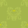 pattern green abstraction flower yellow wallpaper leaf graphics Royalty Free Stock Photo