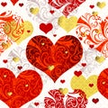 Vintage seamless valentine pattern Royalty Free Stock Photo