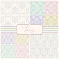 Vintage seamless wedding patterns