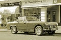 Vintage sepia mg midget car