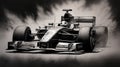 Vintage Sepia-toned Mclaren F1 Car Vector Painting On 500px