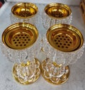 Vintage set of crystal barware