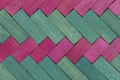 Set of Pink and Green Cuisenaire Rods in a Pattern Royalty Free Stock Photo