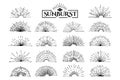 Vintage set sunburst Royalty Free Stock Photo