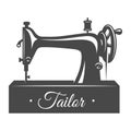Vintage sewing machine concept Royalty Free Stock Photo