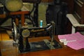 Vintage sewing machine old-fashioned object