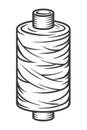 Vintage sewing spool of thread template Royalty Free Stock Photo