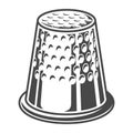 Vintage sewing thimble template