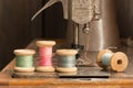 Vintage sewing thread Royalty Free Stock Photo