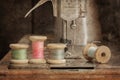 Vintage sewing thread Royalty Free Stock Photo