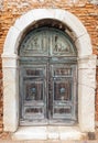 Vintage shabby blue door