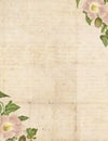 Vintage Shabby Chic background with flowers Royalty Free Stock Photo