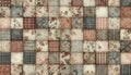 A vintage shabby chic quilting patchwork seamless pattern, Ai generated image Royalty Free Stock Photo