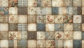 A vintage shabby chic quilting patchwork seamless pattern, Ai generated image Royalty Free Stock Photo