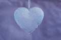 Vintage shabby hearts on the background of old paper shades of purple. Soft focus, background mode