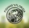 Vintage sheepshead fish emblems. and labels. Vector illustration Royalty Free Stock Photo