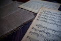 Vintage sheets with musical score Royalty Free Stock Photo