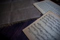 Vintage sheets with musical score Royalty Free Stock Photo