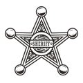 Vintage sheriff badge star concept Royalty Free Stock Photo