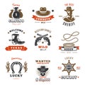 Vintage Sheriff Label Set