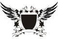 Vintage shield with wings Royalty Free Stock Photo