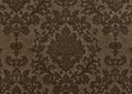 Vintage shimmery brown wallpaper with floral pattern Royalty Free Stock Photo