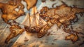 The vintage ship on world map. AI generated Royalty Free Stock Photo