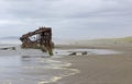 Vintage Shipwreck on Oregon Beach Royalty Free Stock Photo