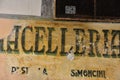 Vintage Shop Sign, Pisa, Tuscany, Italy