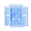 Vintage Shuttered Window Icon