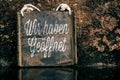 Vintage sign with german text, rusty background