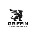 Vintage silhouette Griffin logo design