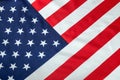 Vintage silk American flag Close up background
