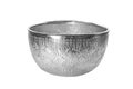 Silver Bowl on White Background Royalty Free Stock Photo