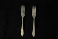 Vintage Silver Flatware Royalty Free Stock Photo