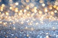 Silver glitter vintage lights background Royalty Free Stock Photo