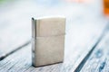 Vintage silver lighter Royalty Free Stock Photo