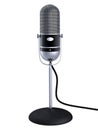 Vintage silver microphone Royalty Free Stock Photo