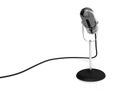 Vintage silver microphone Royalty Free Stock Photo