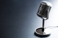 Vintage silver microphone Royalty Free Stock Photo