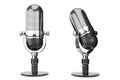 Vintage silver microphone Royalty Free Stock Photo