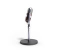 Vintage silver microphone on white background 3d illust Royalty Free Stock Photo