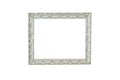Vintage silver picture frame isolated Royalty Free Stock Photo