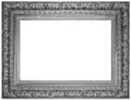 Vintage silver plated wooden frame Royalty Free Stock Photo