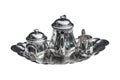 Vintage Silver tea set Royalty Free Stock Photo