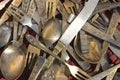 Vintage silverware Royalty Free Stock Photo