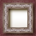 Vintage silvery floral frame Royalty Free Stock Photo