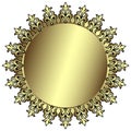 Vintage silvery round frame